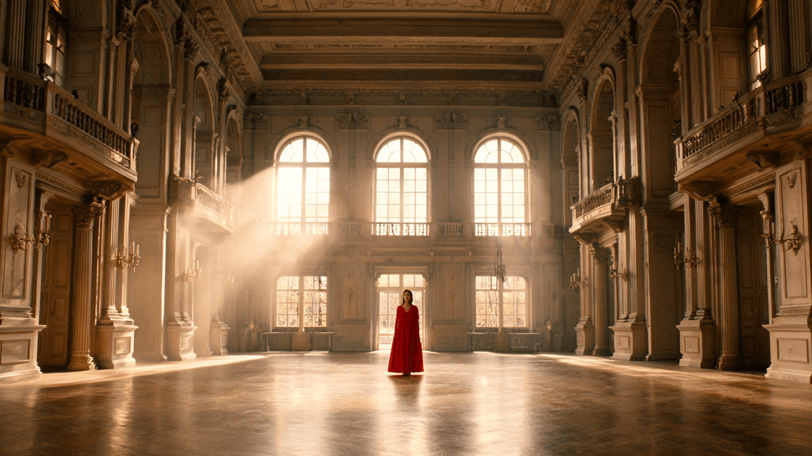 Cinematic style preview β woman in red dress