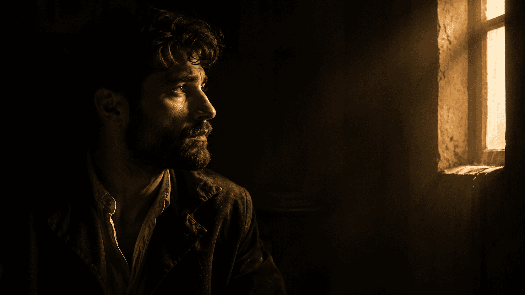 Dramatic noir lighting render