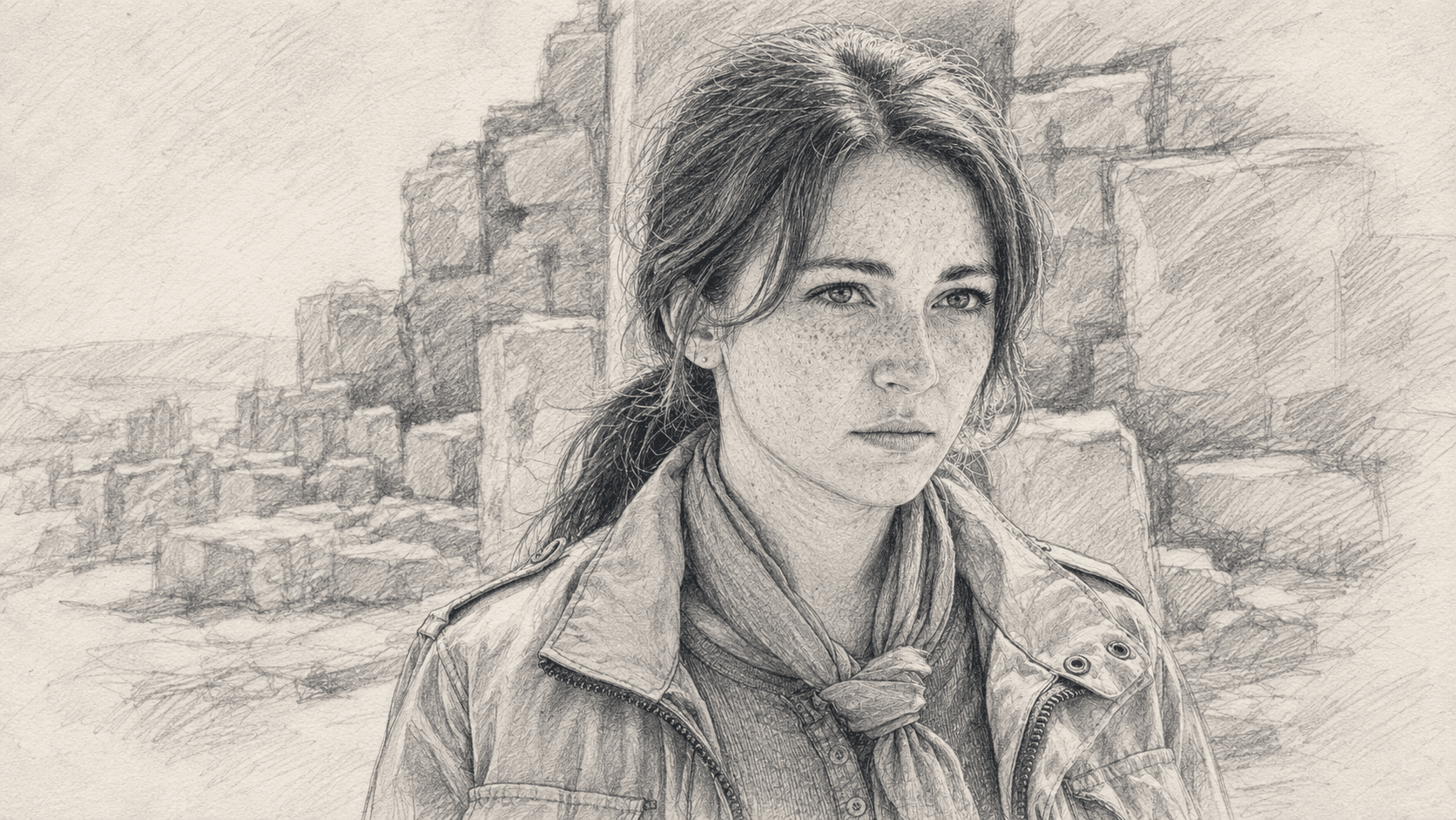 Character lock keeps one character in pencil-sketch style