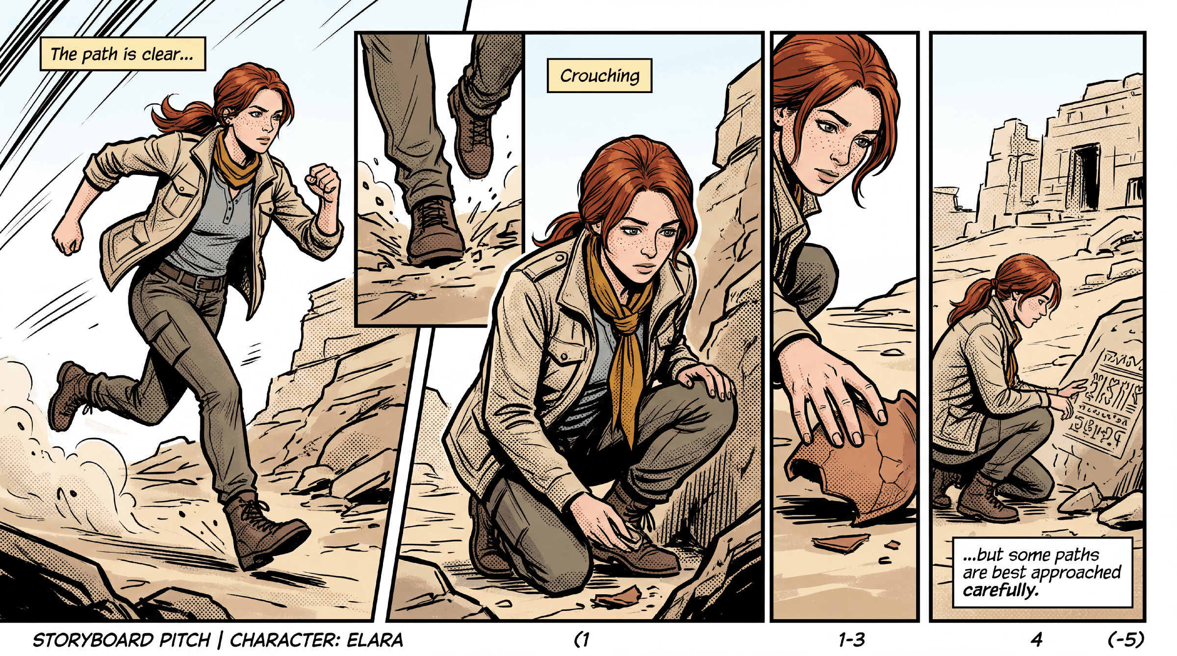Consistent character for storyboards and comics β character lock
