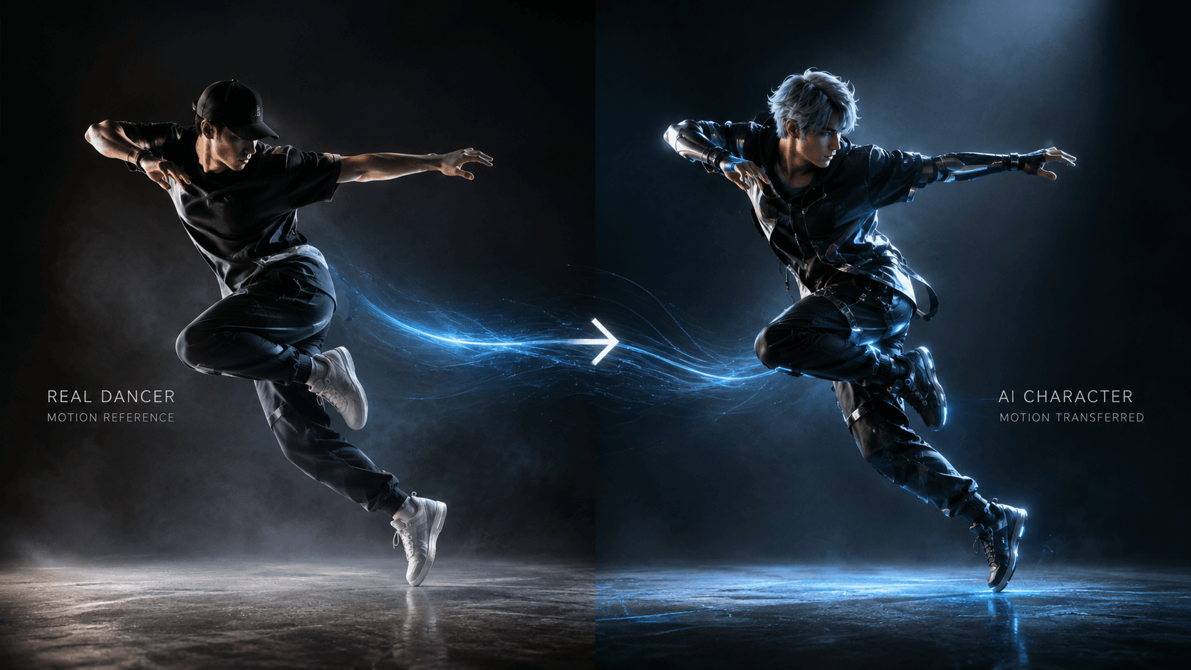 Drive motion from a reference clip onto your AI character β GOGUL motion transfer
