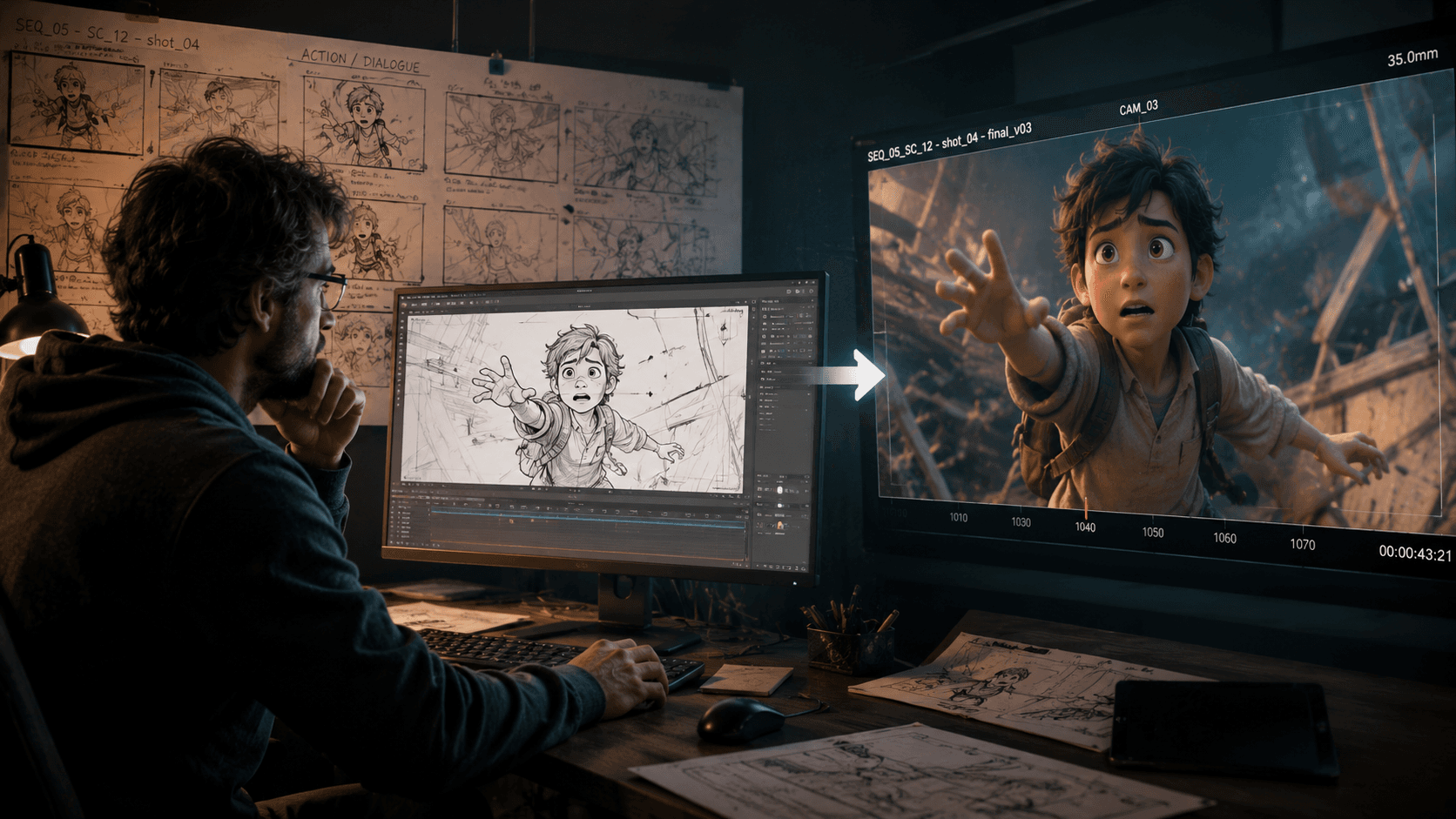 Motion transfer for animation and pre-visualization β block scenes before production