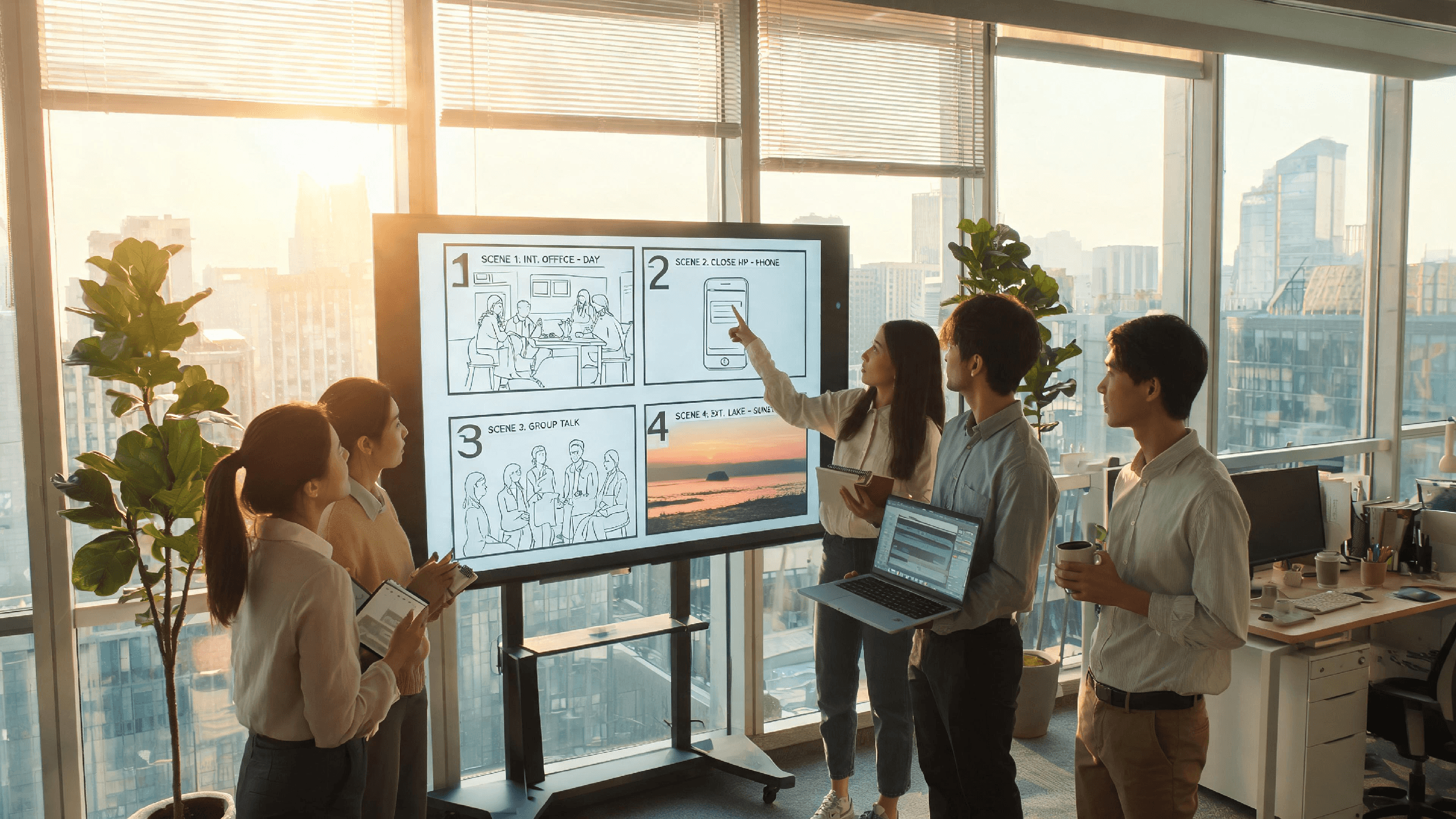 Ad campaign storyboard frame