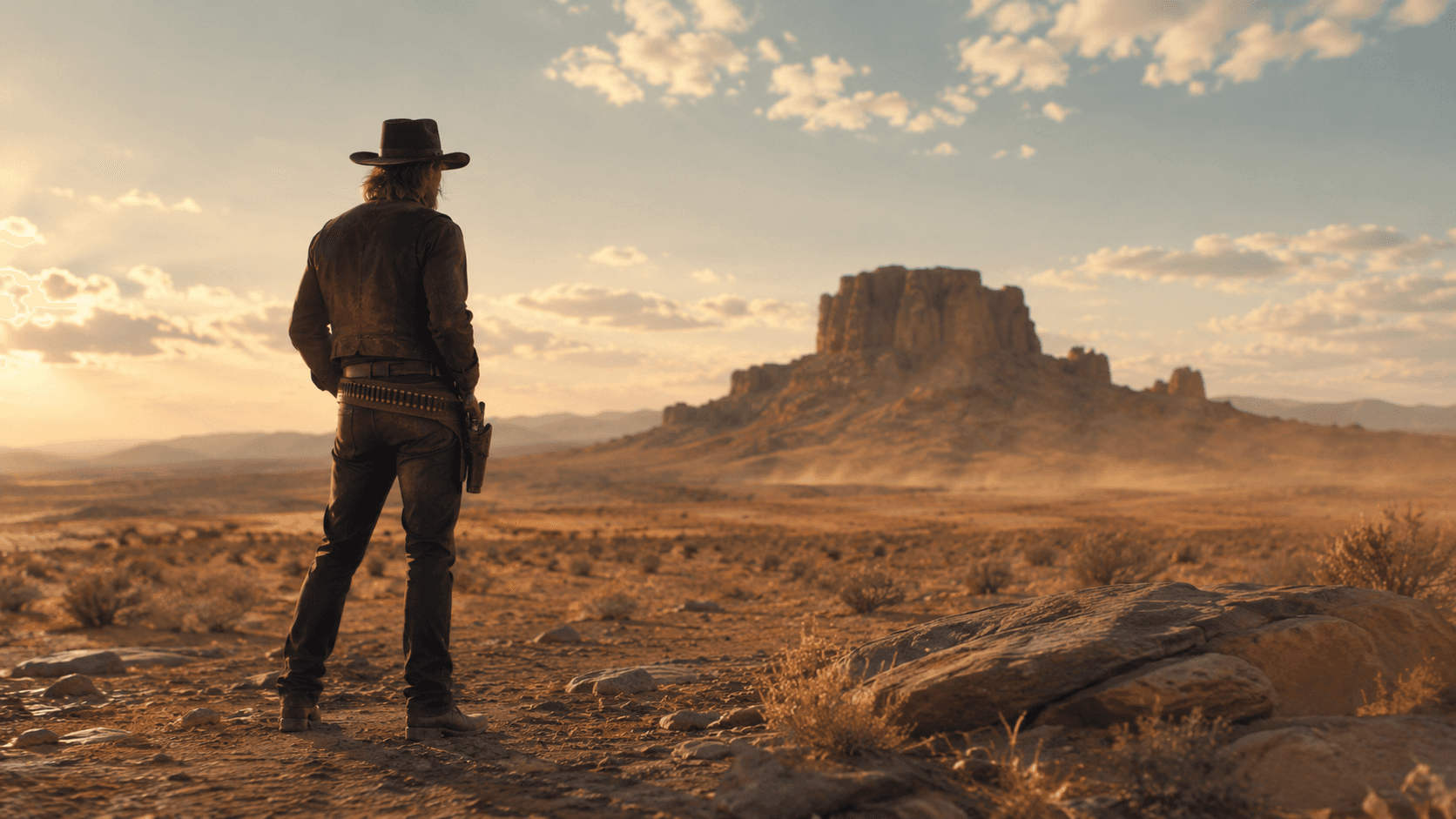 Western genre storyboard frame